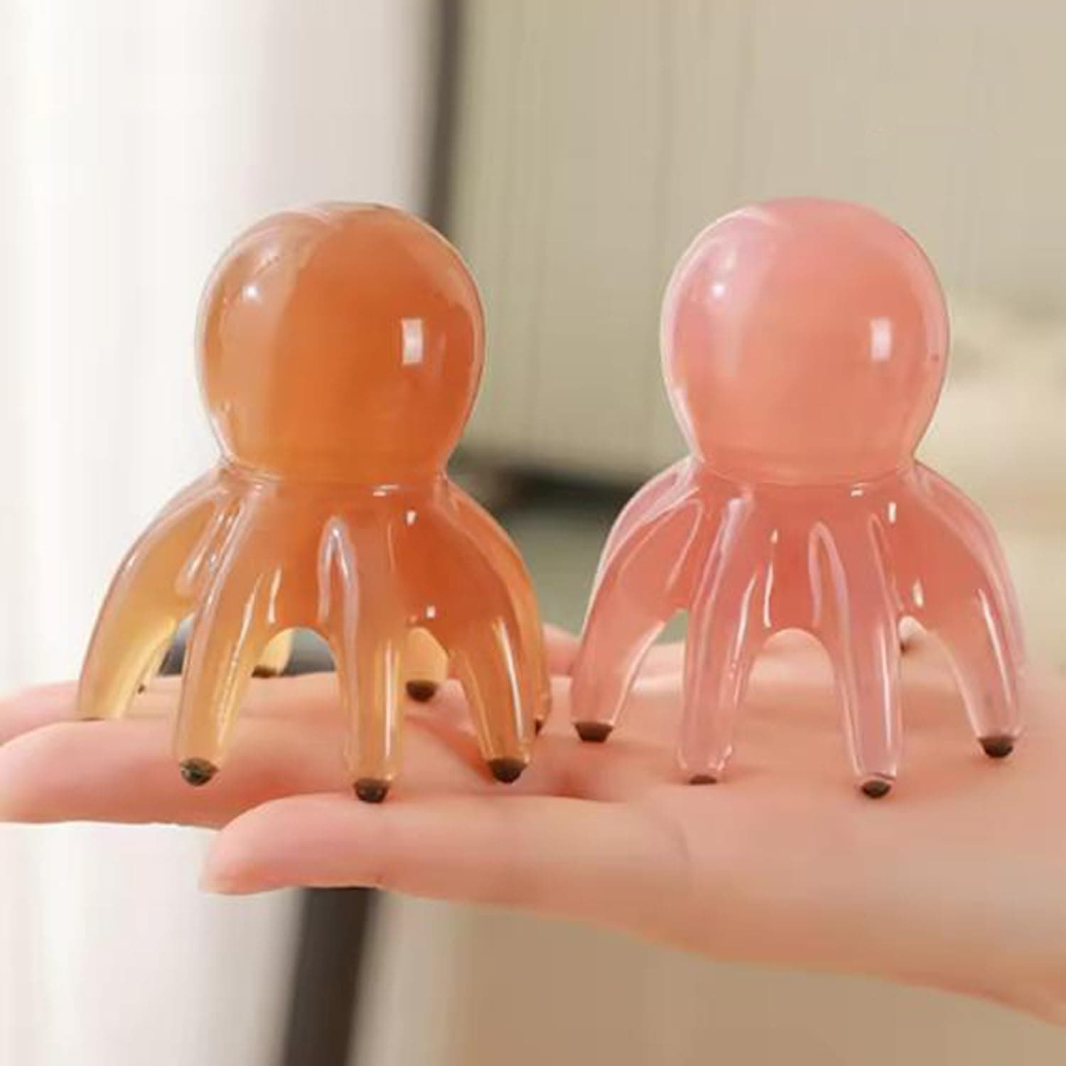 2pcs Magnetic Therapy Octopus Head Massage Comb 8Claws Therapy Relaxation Tool Portable Hair Care Body Massage,7 * 6cm