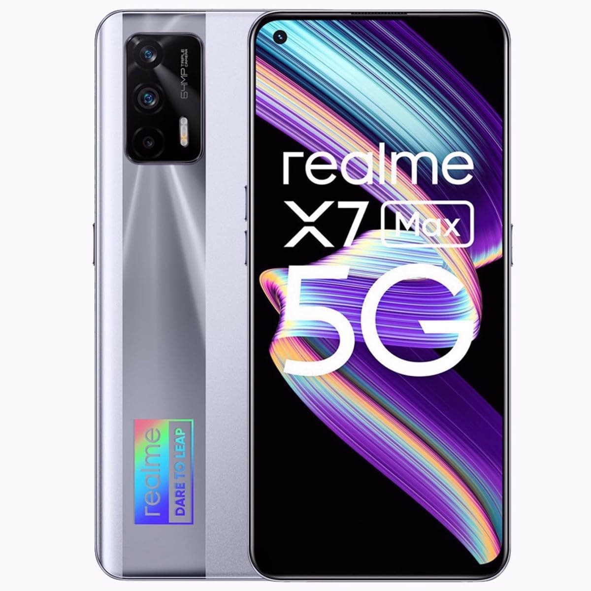 Realme X7 Max Dual-SIM 128GB ROM + 8GB RAM (GSM Only | No CDMA) Factory Unlocked 5G Smartphone (Mercury Silver) - International Version