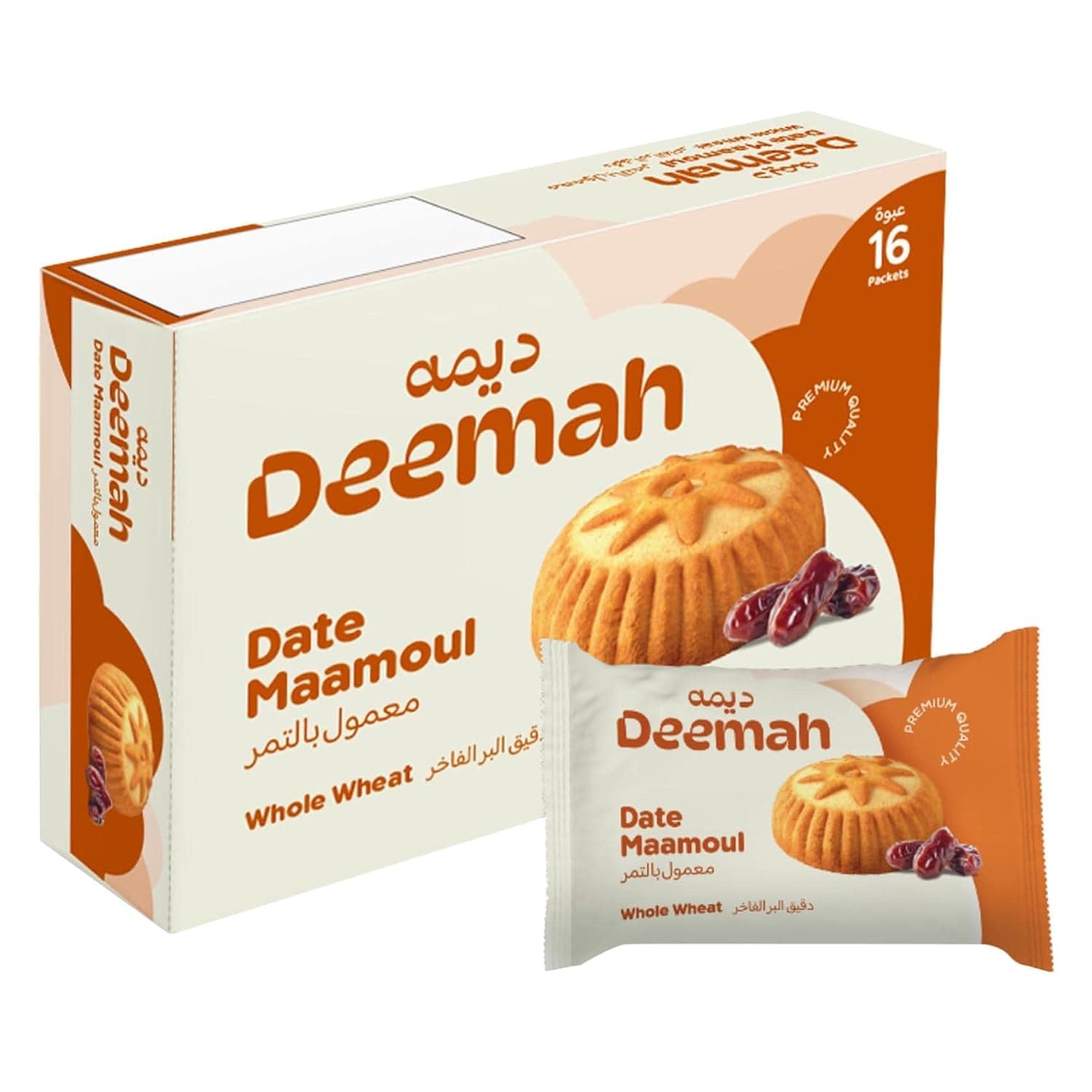 Deemah Whole Wheat Maamoul Date, 16X16G 256g