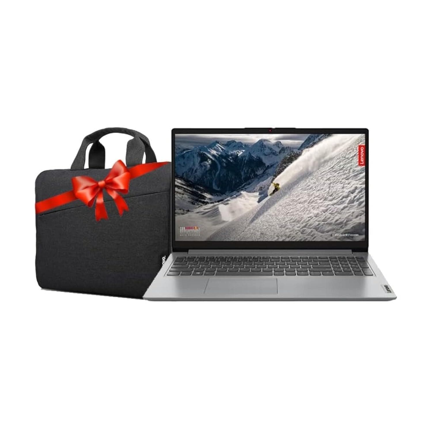 Laptop IdeaPad 1 15IGL7 With 15.6-inch HD Display, Celeron N4020 Processor, 4GB RAM, 256GB SSD, DOS (without windows), Integrated Intel UHD Graphics English, Grey+BAG