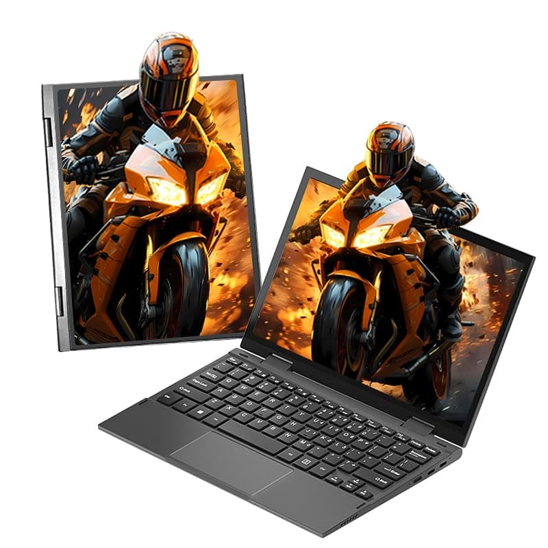 2-in-1 Mini Laptop 10.95" 2K FHD IPS Touchscreen N95 CPU 16GB DDR5 1TB SSD | 2000×1200 IPS Display,360° Convertible Business Computer, Win 11 Pro, Fingerprint Unlock, Backlit Keyboard, Type-C