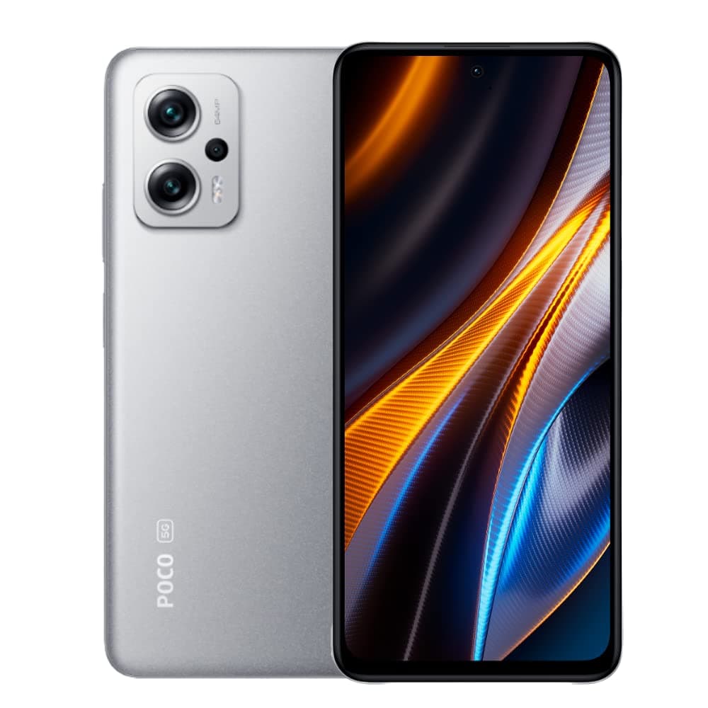 Xiaomi POCO X4 GT 5G Silver 8GB RAM, 256 Storage 144Hz 6.6" DynamicSwitch DotDisplay Flagship MediaTek Dimensity 8100 High resolution 64MP triple camera 67W turbo charging