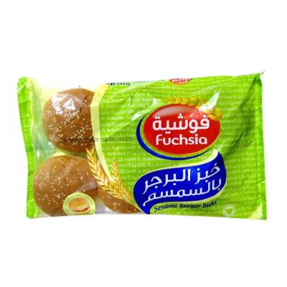Fuchsia Sesame Burger Buns 6 Pc