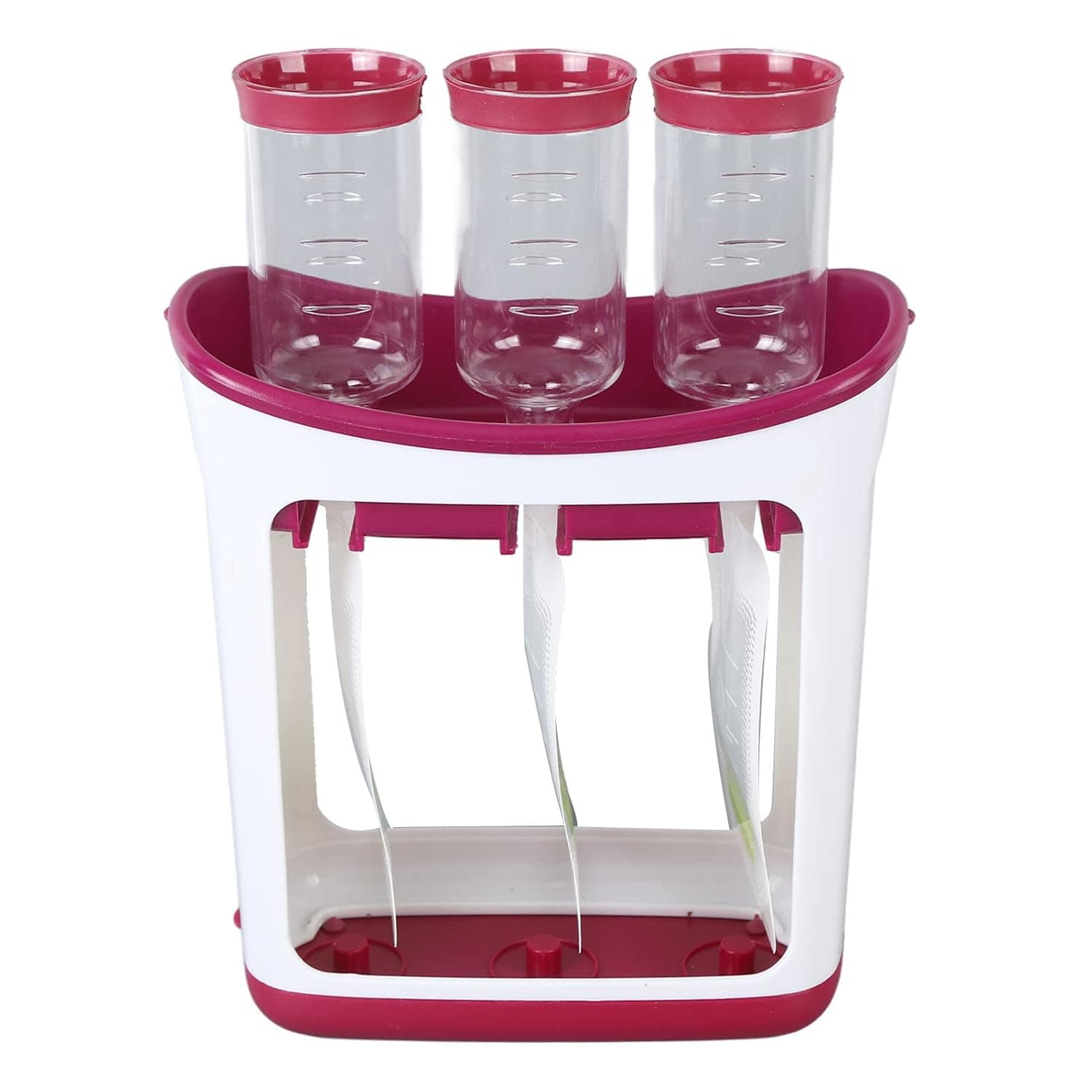 Cryfokt Baby Food Squeeze Station Convenient and Safe Food Squeezer for Busy Parents with 10 Storage Bags Ideal for Children Plastic 8.7 X 8.3in