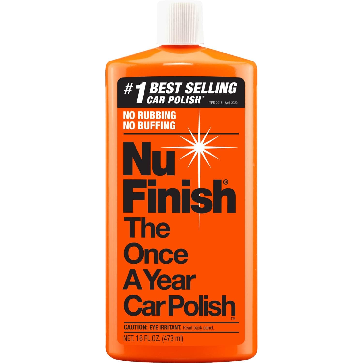 NEW FINISH CAR WAX POLISH 16 OZ ORANGE