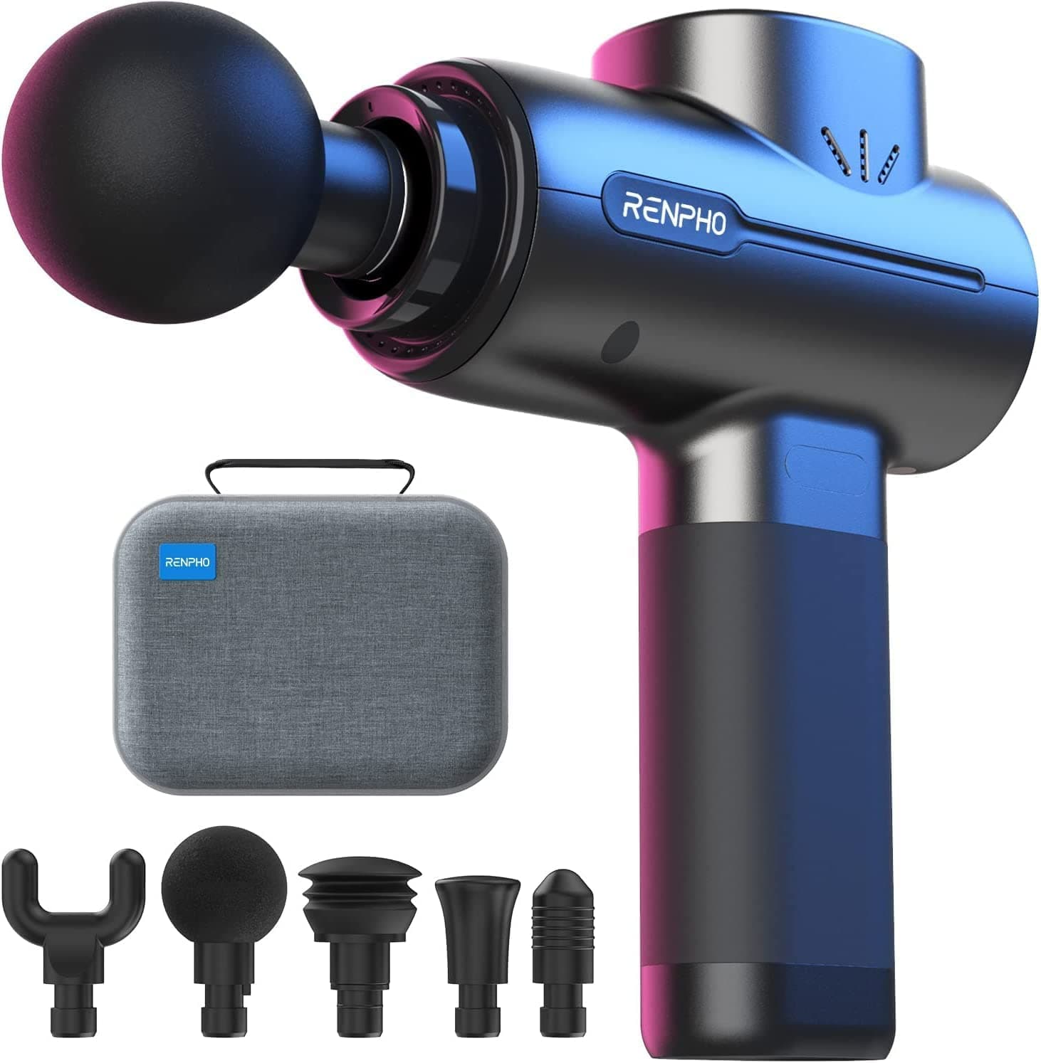 Massage Gun, RENPHO Active Massage Gun Massage Gun for Deep Tissue, Back Massage Gun Massager with USB C Charging for Muscle Massage Relaxation, Best Gift for Family, Black