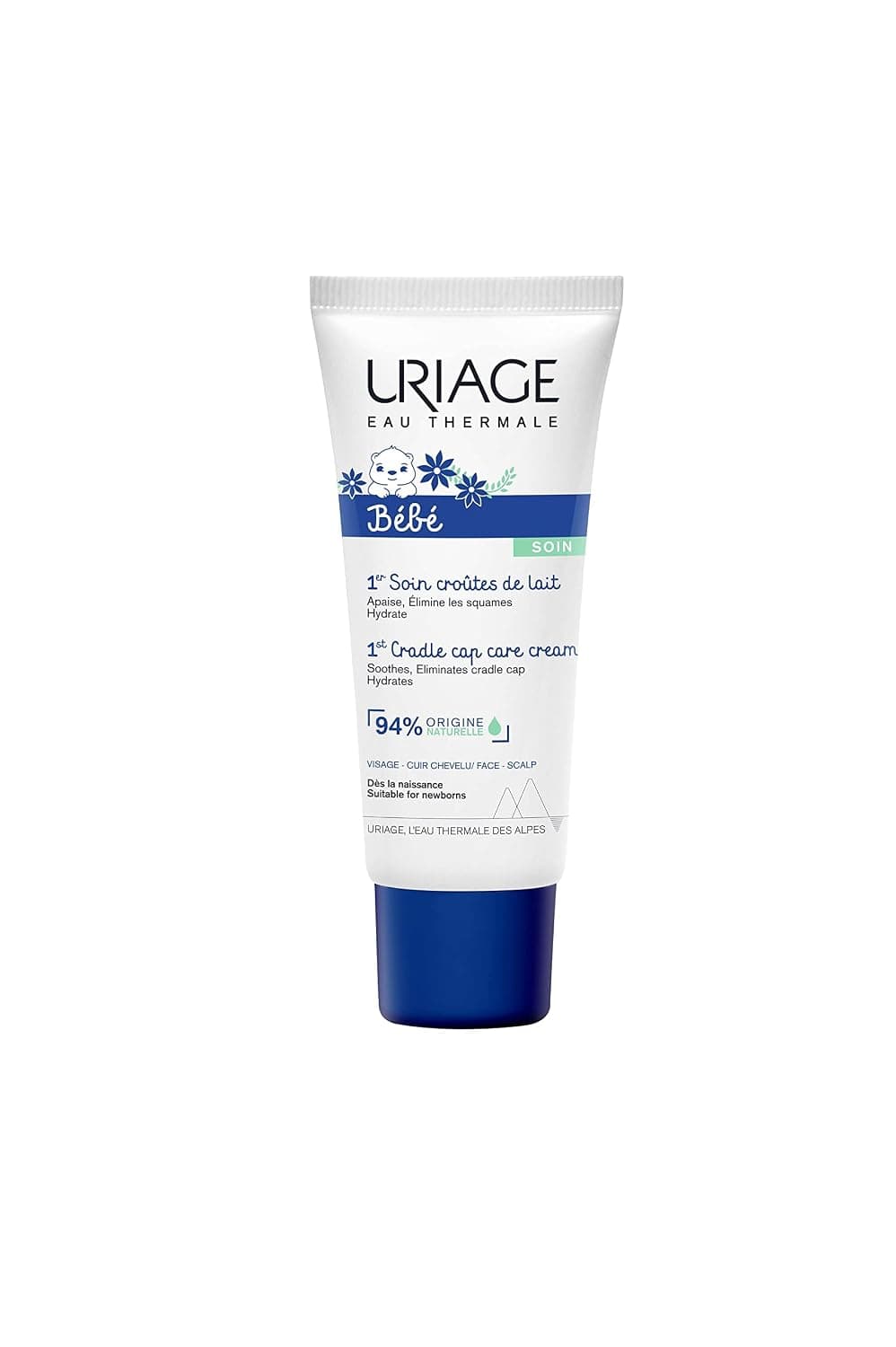 Uriage Cradle Cap Skincare Soothing Regulating Cream for Babies, 40 ml (Pack of 1)