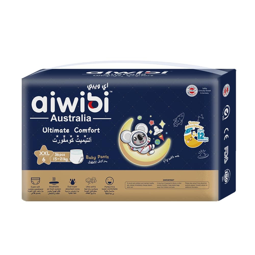 Aiwibi Ultimate Comfort Baby Pants 36-Pieces, XX-Large