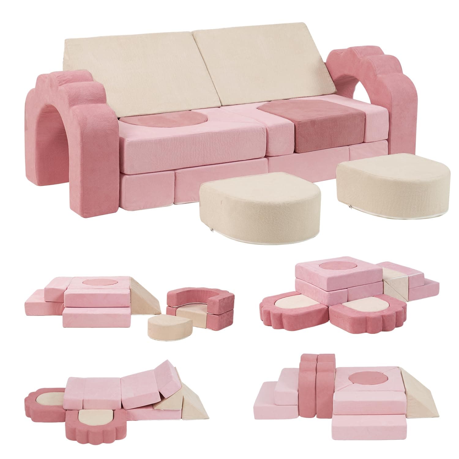 13-Piece Foam Climbing Blocks for Toddlers | Toddler Climbing Toys Indoor, Soft Play Set for Gross Motor Development, Balance & Crawling, Washable Cover