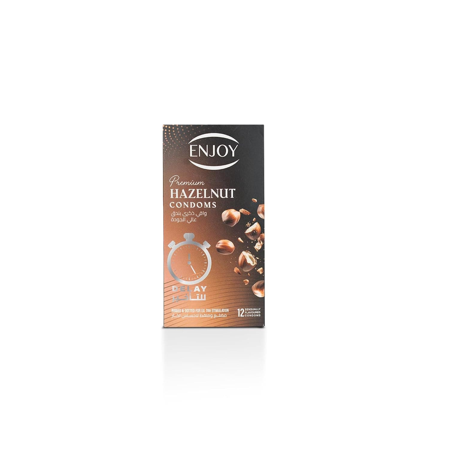 Enjoy Hazelnut Flavour Premium Delay Condoms 12-Piece