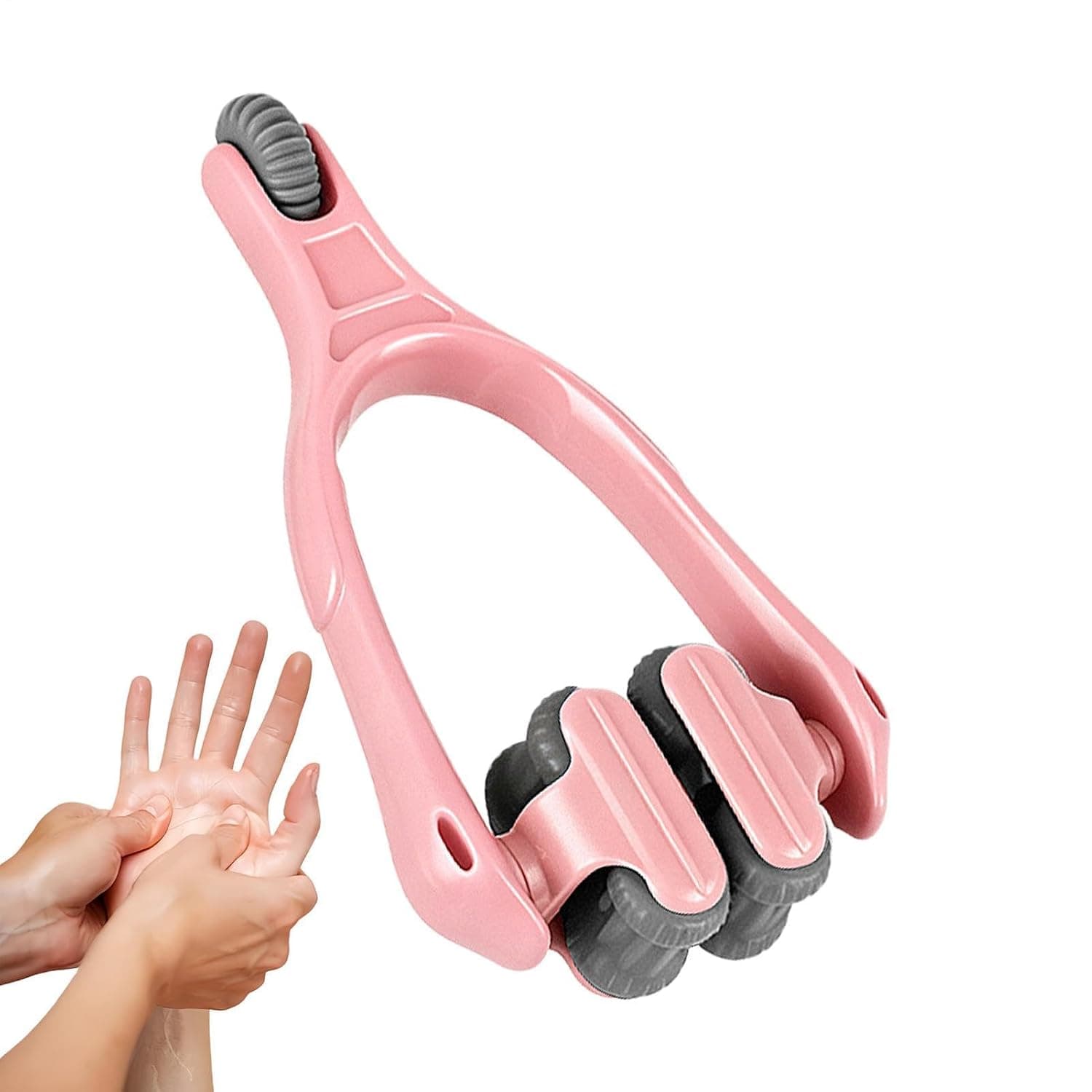 Finger Massage Roller 2-row Portable Non-slip Adjustable Handheld Tool | Hand Roller Massager for Spa Home Travel Yoga Relaxation Facial Salon Meditation