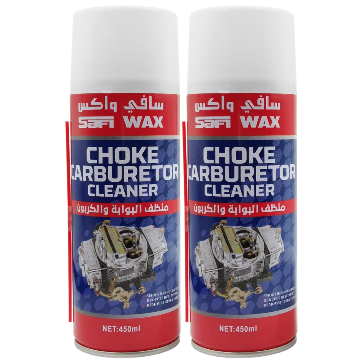 Combo Offer - 2 PCS SAFl WAX Choke Carburetor Cleaner 450ml, Carbon and Grease Remover for Engine Performance Boost, Choke Cleaner, Car Care Product