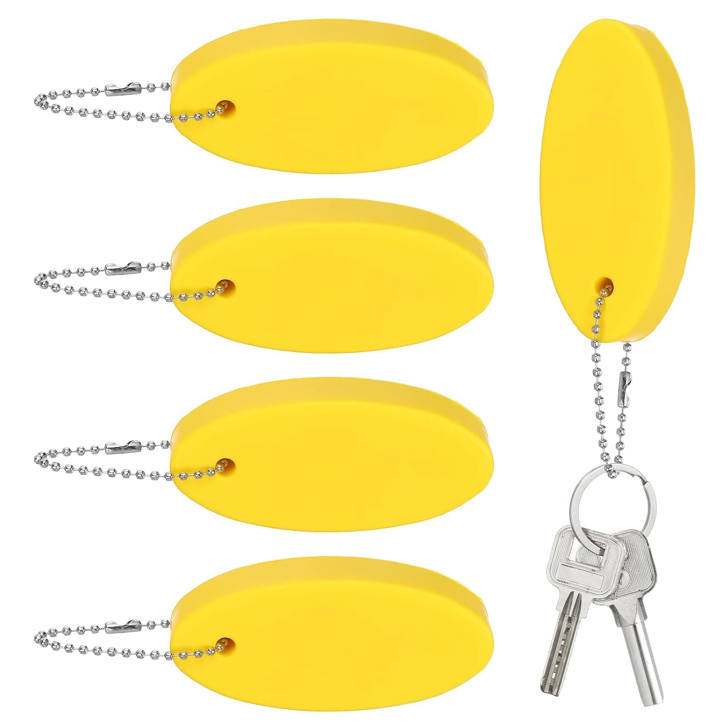 Floating Keychain, Bright Color Key Float Keyring Holder Waterproof Float Boat Keys Pendant