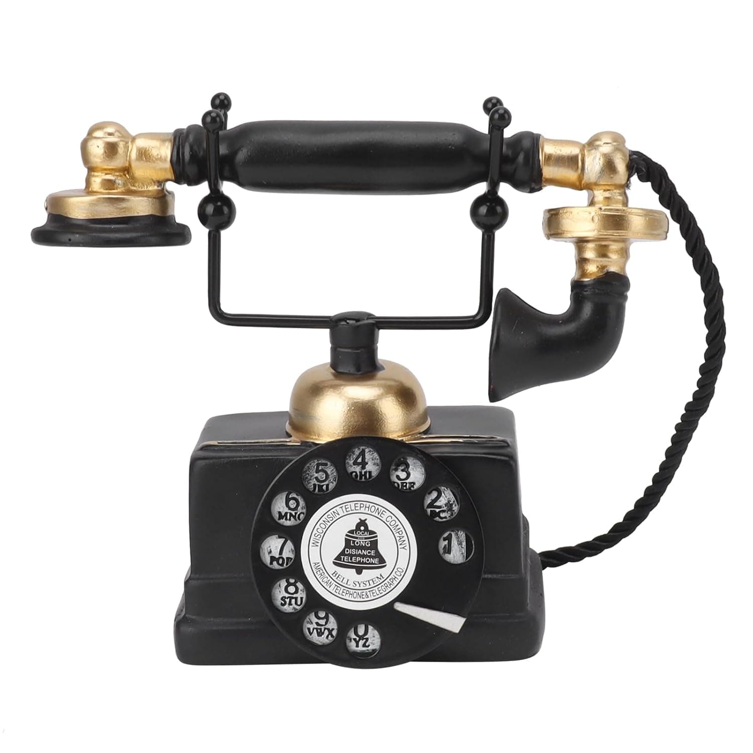 Decorative Phone Model, Large Retro Decorative Phone Model in Resin, Vintage Telephone Decoration, Statue Decoration for Window Decoration (-14)