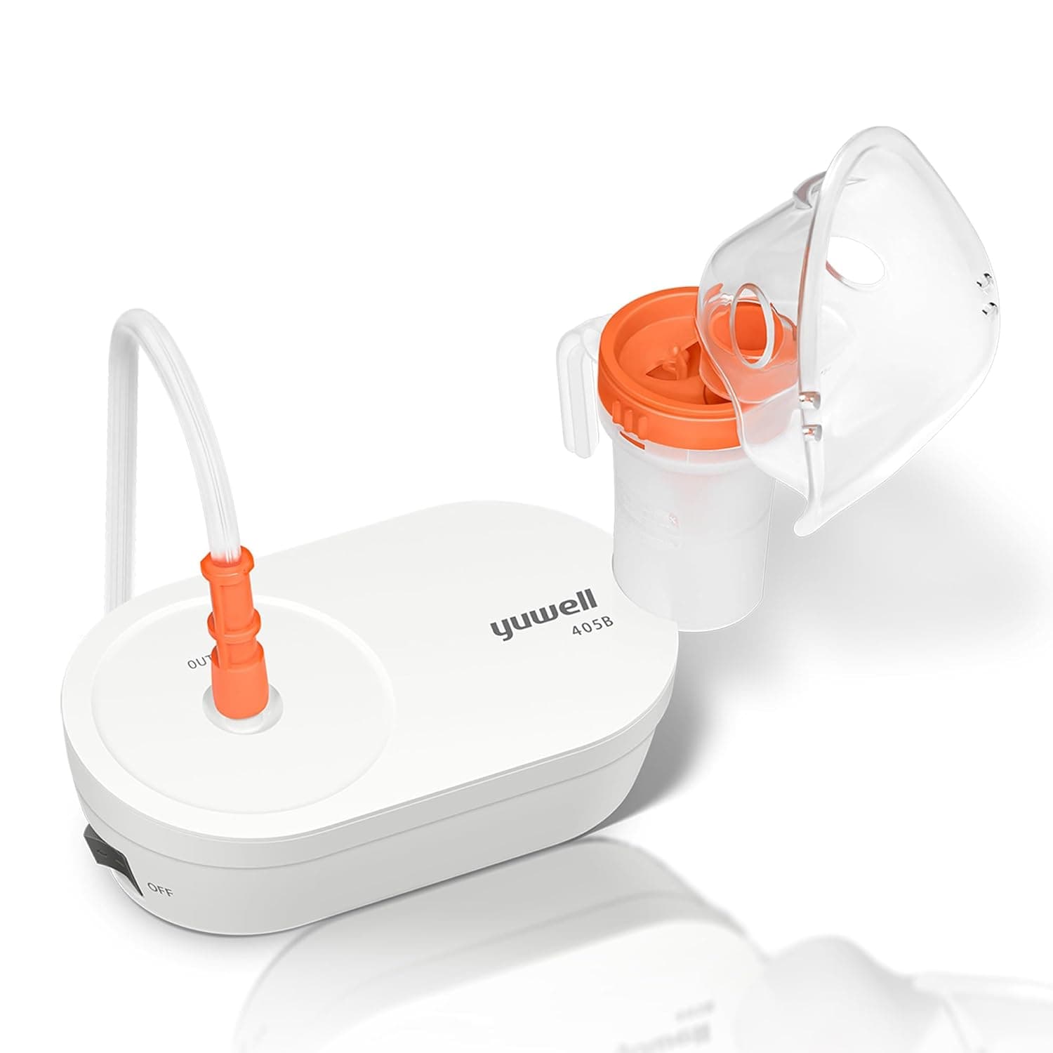 yuwell Inhaler Device for Children and Adults, Air Compressor, for Colds and Respiratory Diseases of the Upper and Lower Respiratory Tract, Easy Cleaning, Compact Design (405B)