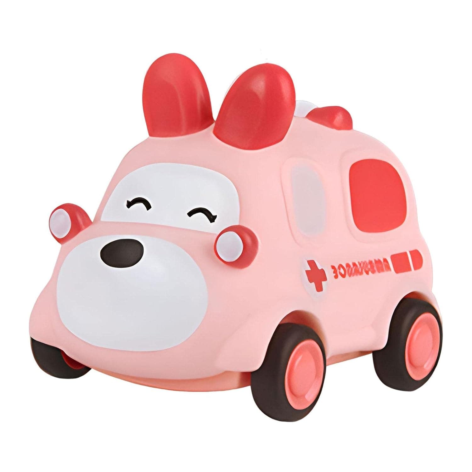 Infant Soft Rubber Push and Go Vehicles | Soft Rubber Cars Cartoon Small Car Baby Mini Toy Vehicles,Cartoon Animals Friction Push and Go Toy Cars for Babies and Toddlers