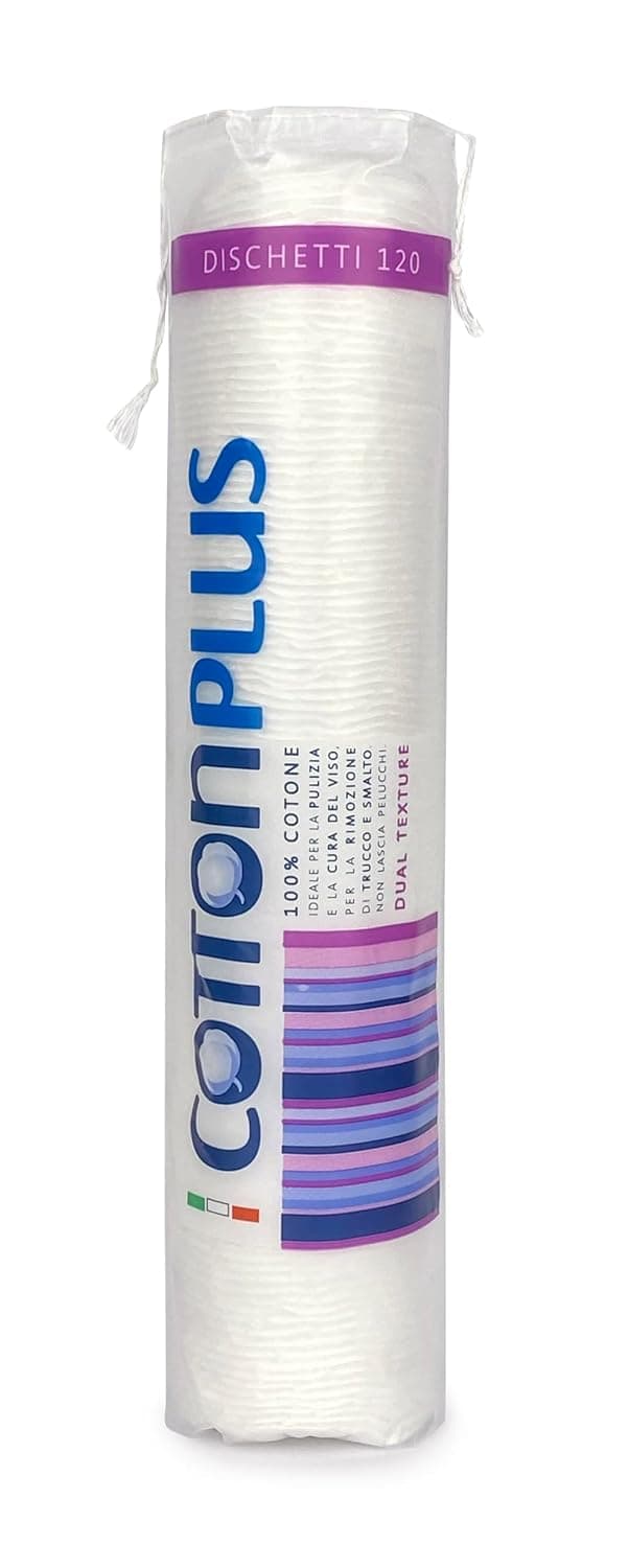 Cottonplus 120 Pieces Beauty Line Pads, 100% Pure Cotton, Soft and Resistant Face Cleansing Pads