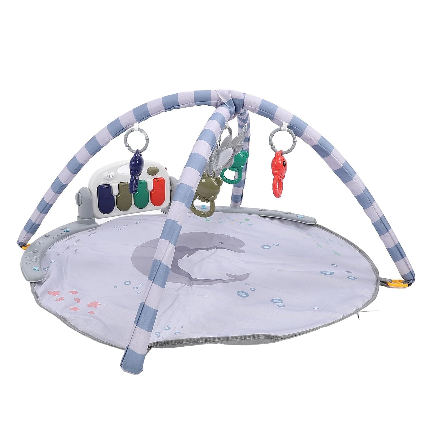 Baby Fitness Play Mat, Colourful Musical Learning Toy for Tummy Activities of Toddlers from 0 to 36 Months, Soft, Safe Design
