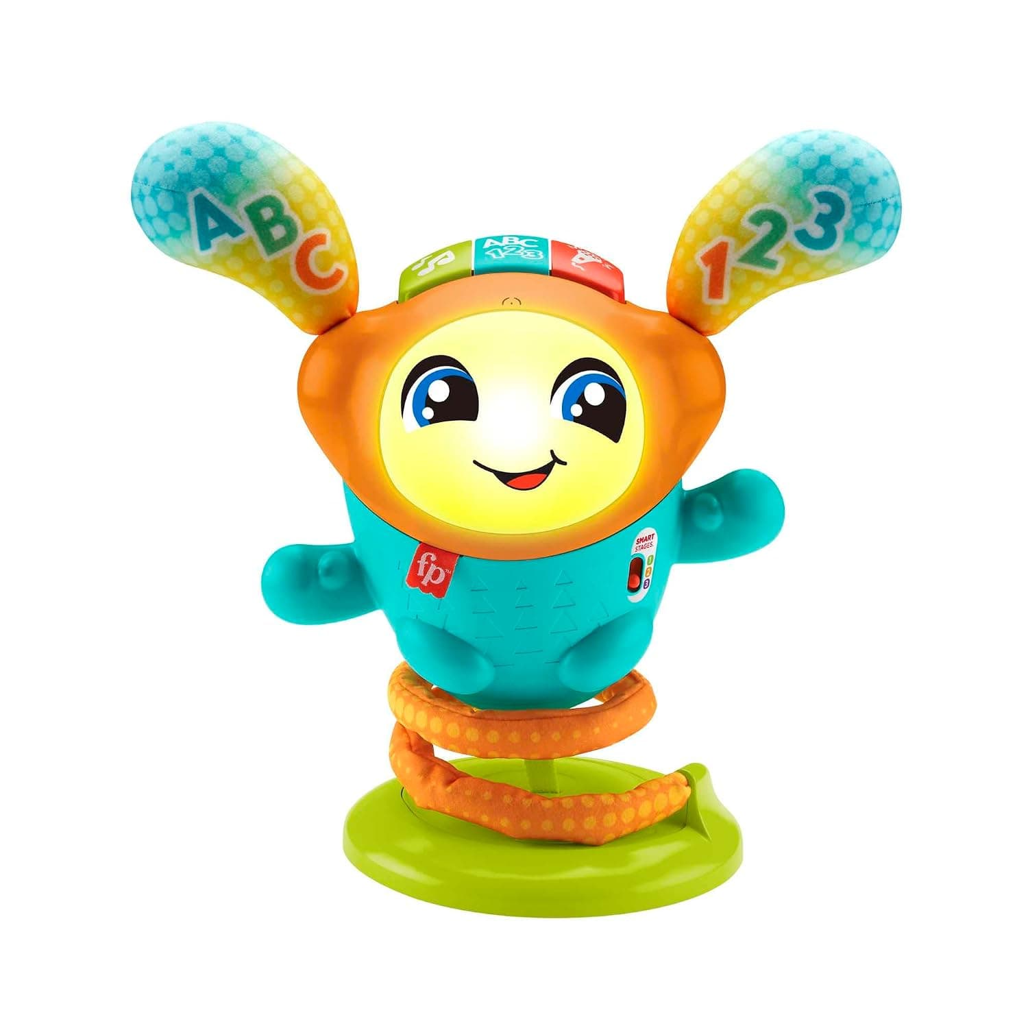 Fisher-Price DJ Bouncin’ Beats Infant Electronic Learning Toy with Music and Lights, UK English Version