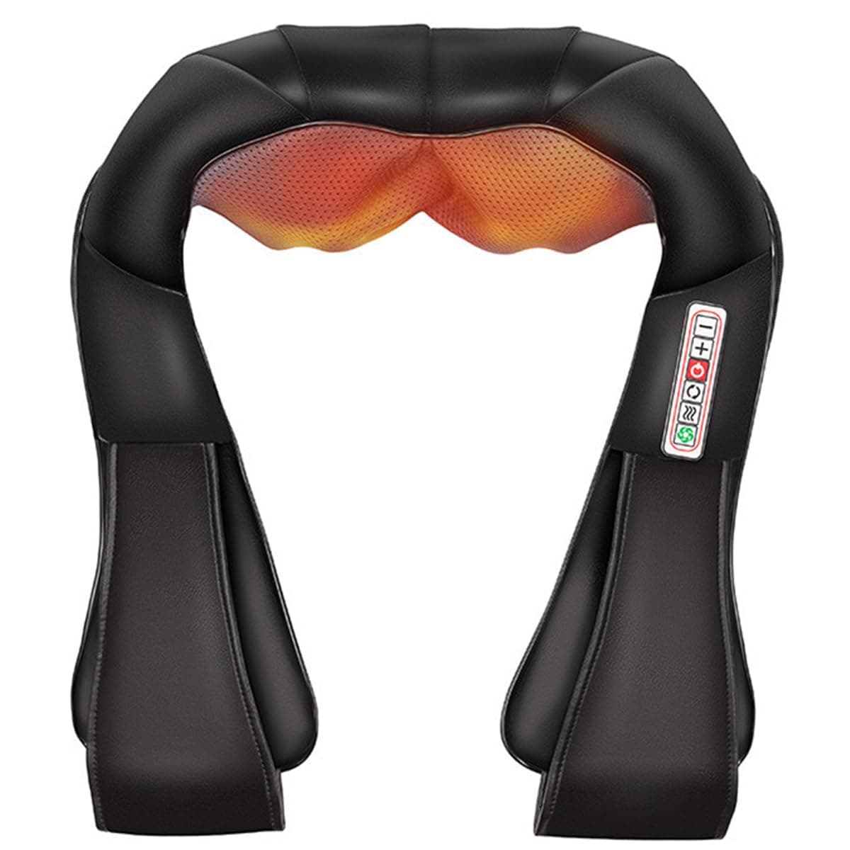 ECVV Neck & Back Kneading Massager (BS) with Heat, 6 Key Modes for Muscle Relaxation & Comfort Enhancement, Ideal for General Muscle Tension at Home, Office & Car, Providing Ultimate Comfort, Black