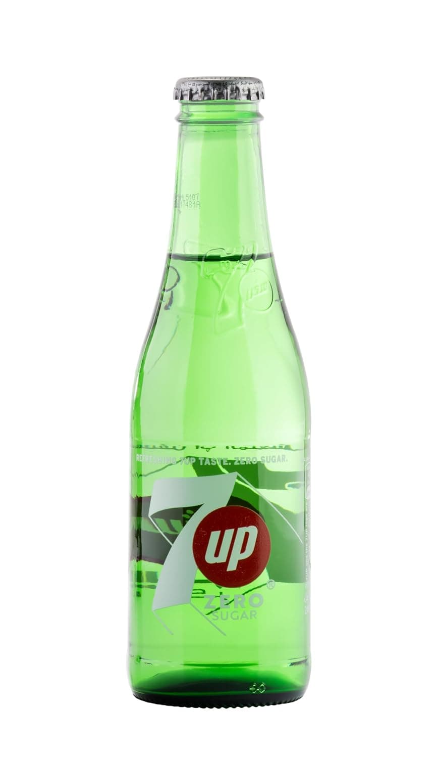 7up Zero Soft Drink, Glass Bottle, 245 ml