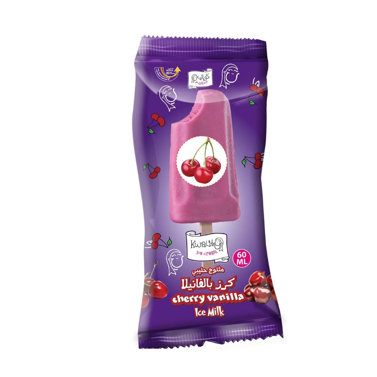 Kwality Cherry Vanilla Fruity Ice Cream 60 ml
