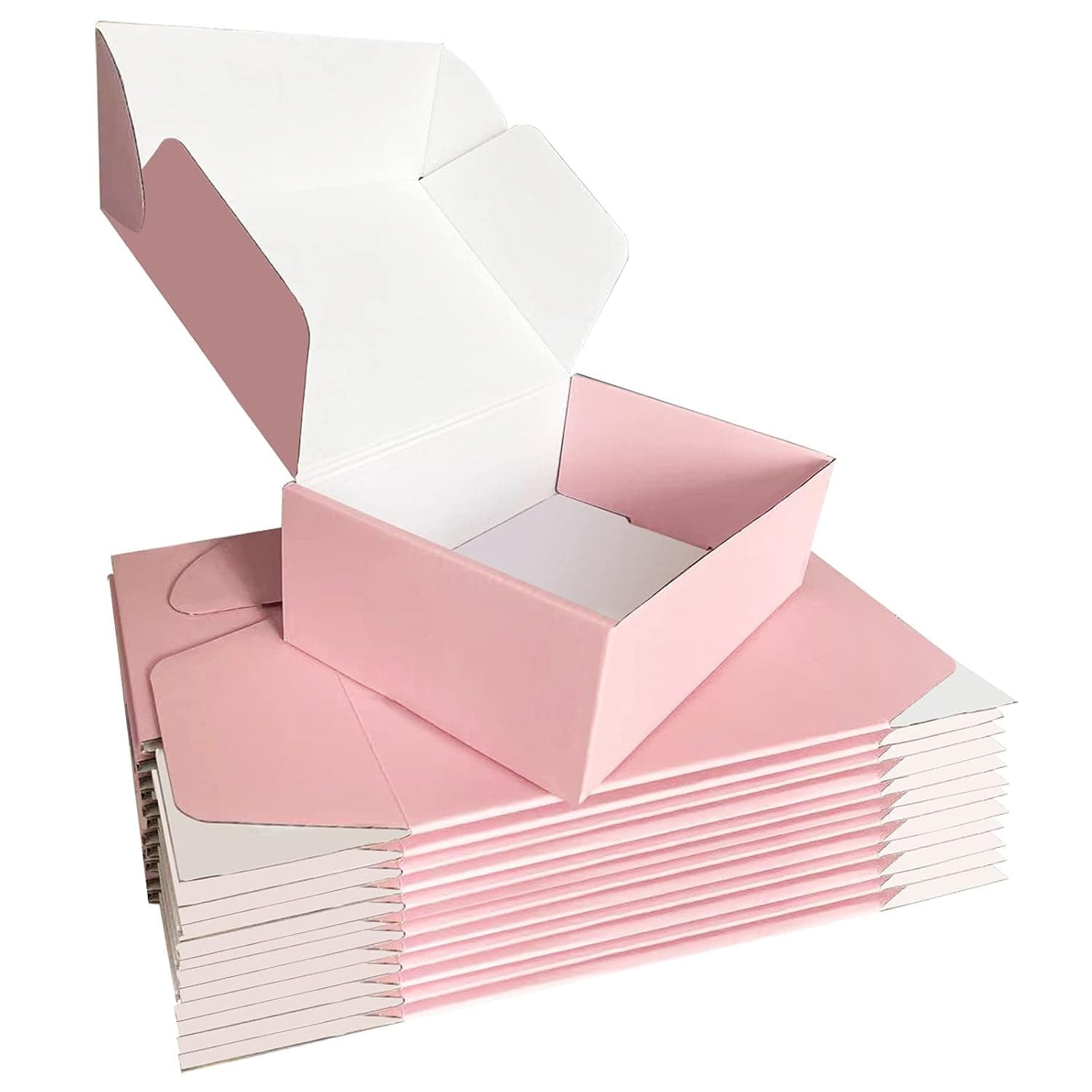 SNOGSWOG 28 Pack 9x6x3 inches Pink Shipping Boxes for Small Business, Small Corrugated Cardboard Gift Box for Mailing,Shipping,Storing,Christmas Gifts Wrapping