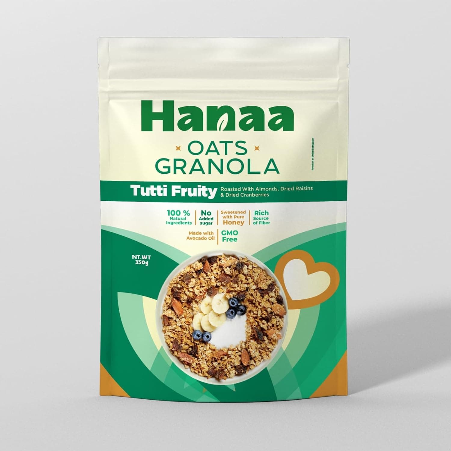 Hanaa Oats Granola Tutti Fruity 350g - Pack Of 1