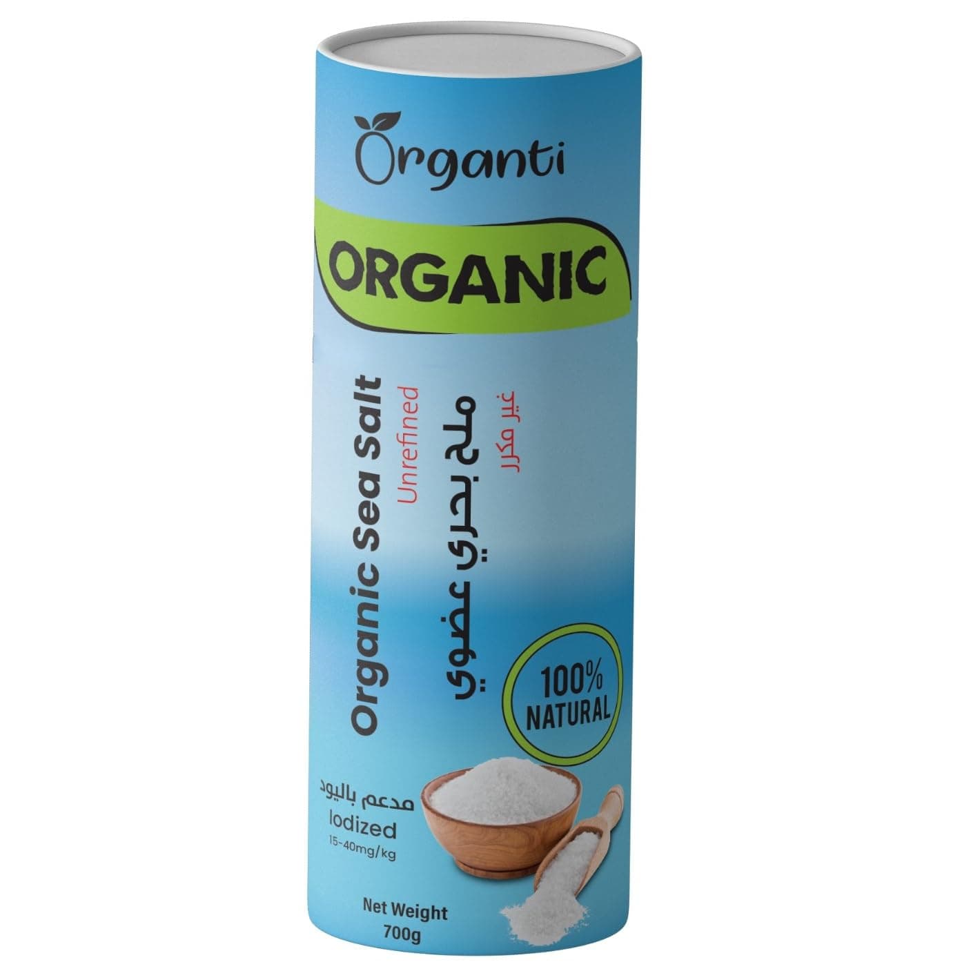 Organti Organic Sea Salt Unrefined, 700g