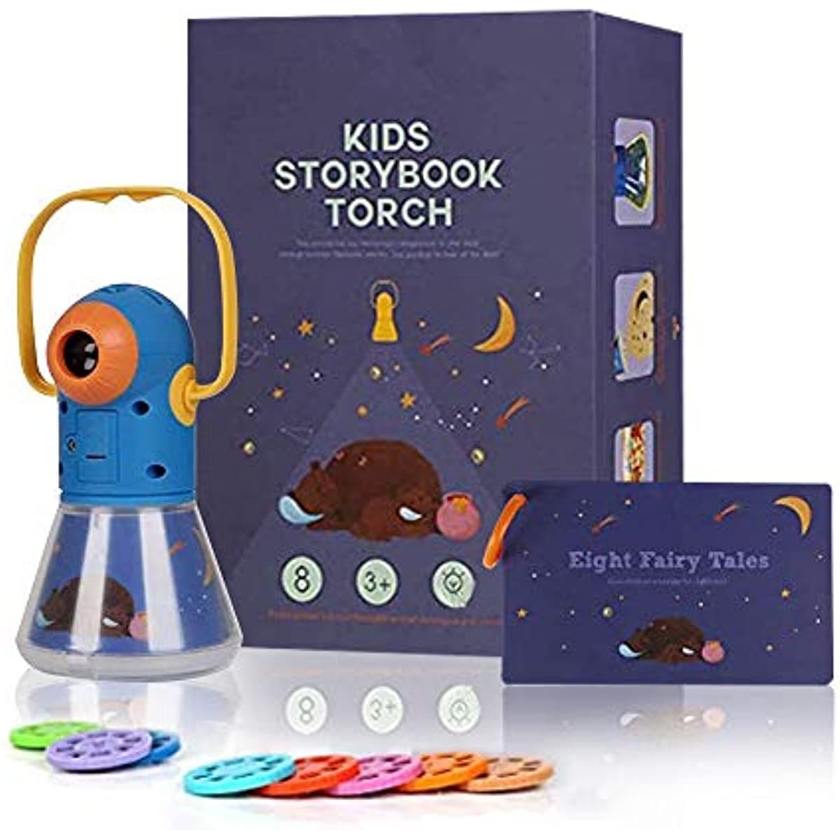Kids Story Projector Night Light Educational Toy for 3-12 Boys