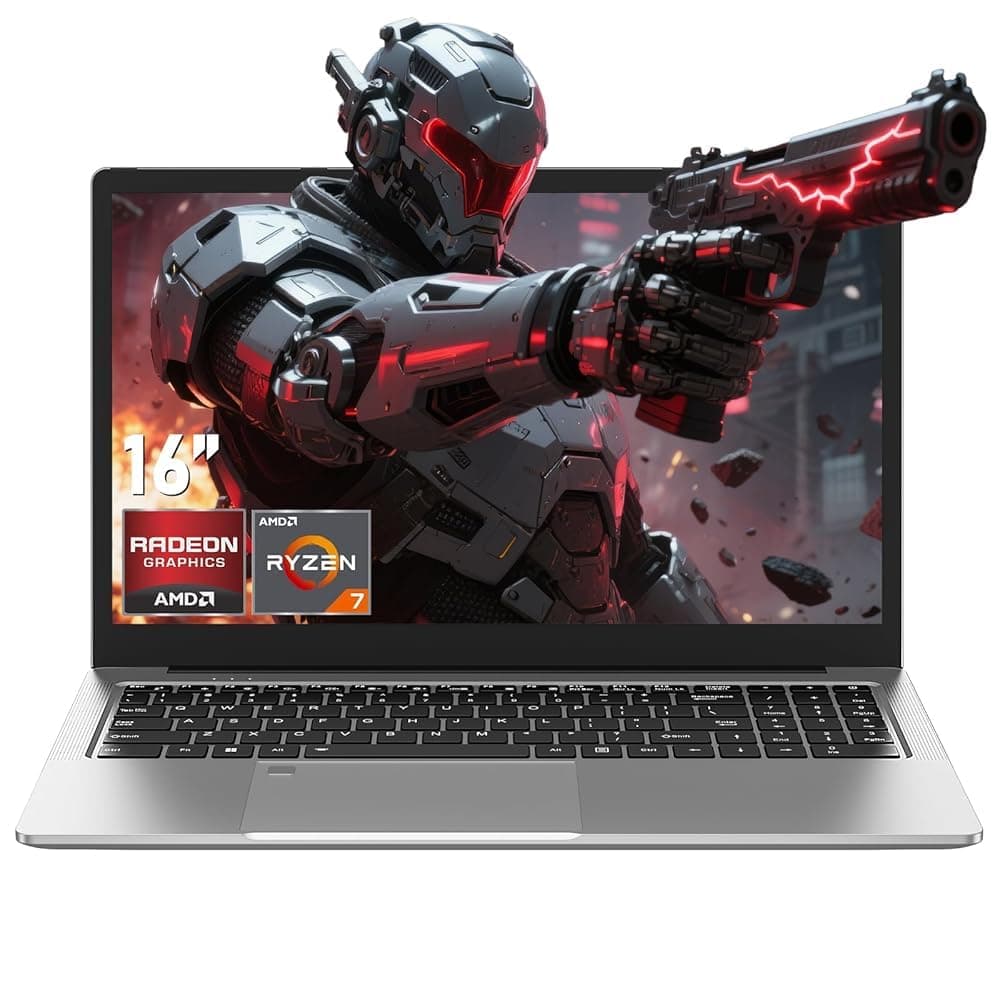 Gaming Laptop, 16 Inch Laptop 2025 Win 11 Pro, R-7 5825U (8C/16T, up to 4.5GHz), 32GB RAM SSD 1TB, Backlit Keyboard, Radeon Graphic, 16" 1080P FHD, WiFi6, BT 5.2