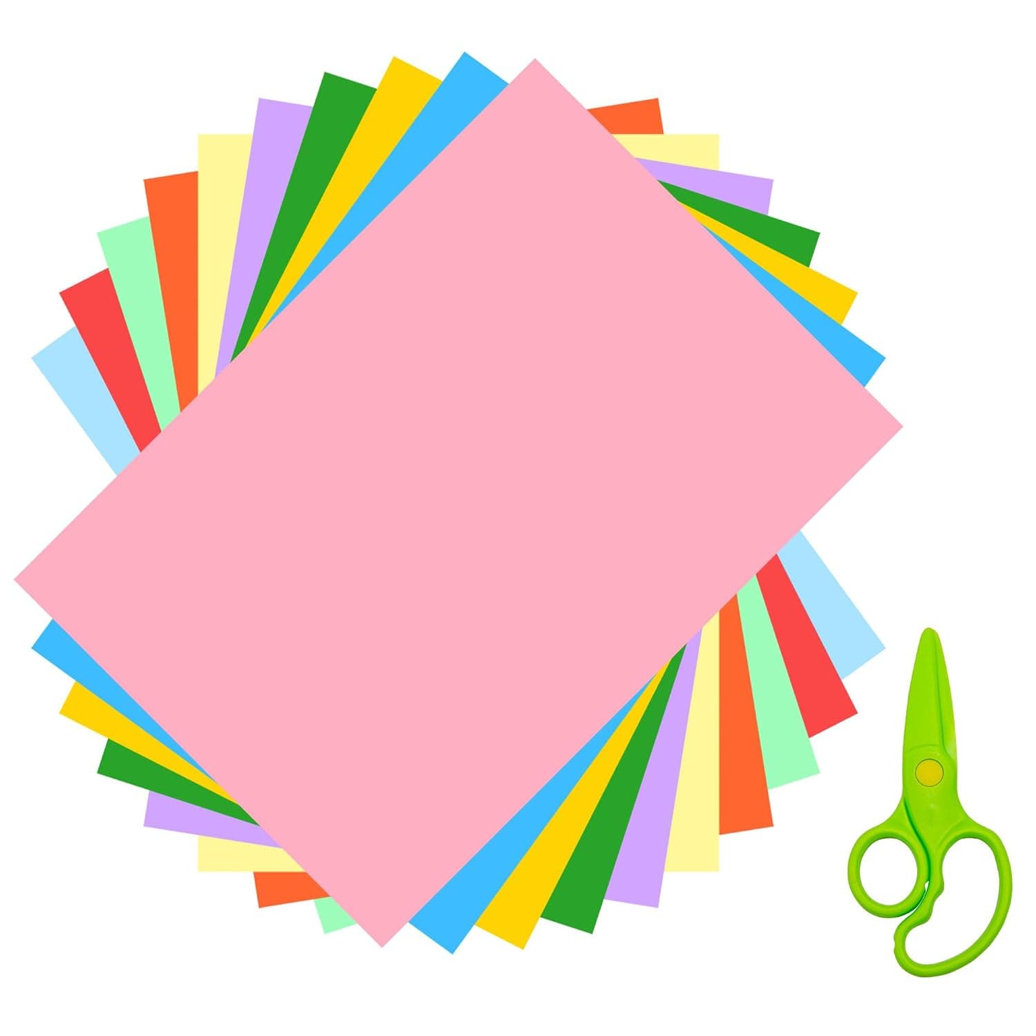 AIMI Construction Paper 100 Sheets Assorted Colors Bulk for Kids School Supplies A4 Copy Paper Preschool Classroom Supplies Elementary Great for Arts Painting Coloring Drawing Creating Crafts