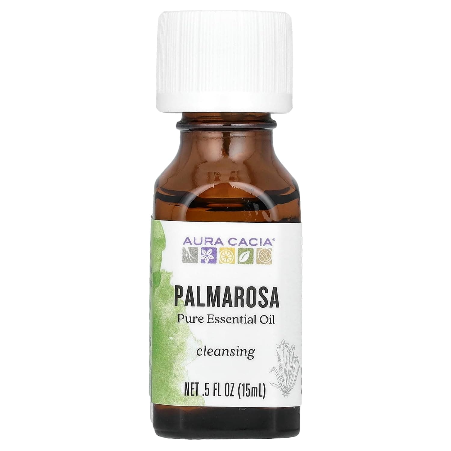 Aura Cacia, 100% Pure Essential Oil, Palmarosa.5 fl oz (15 ml)