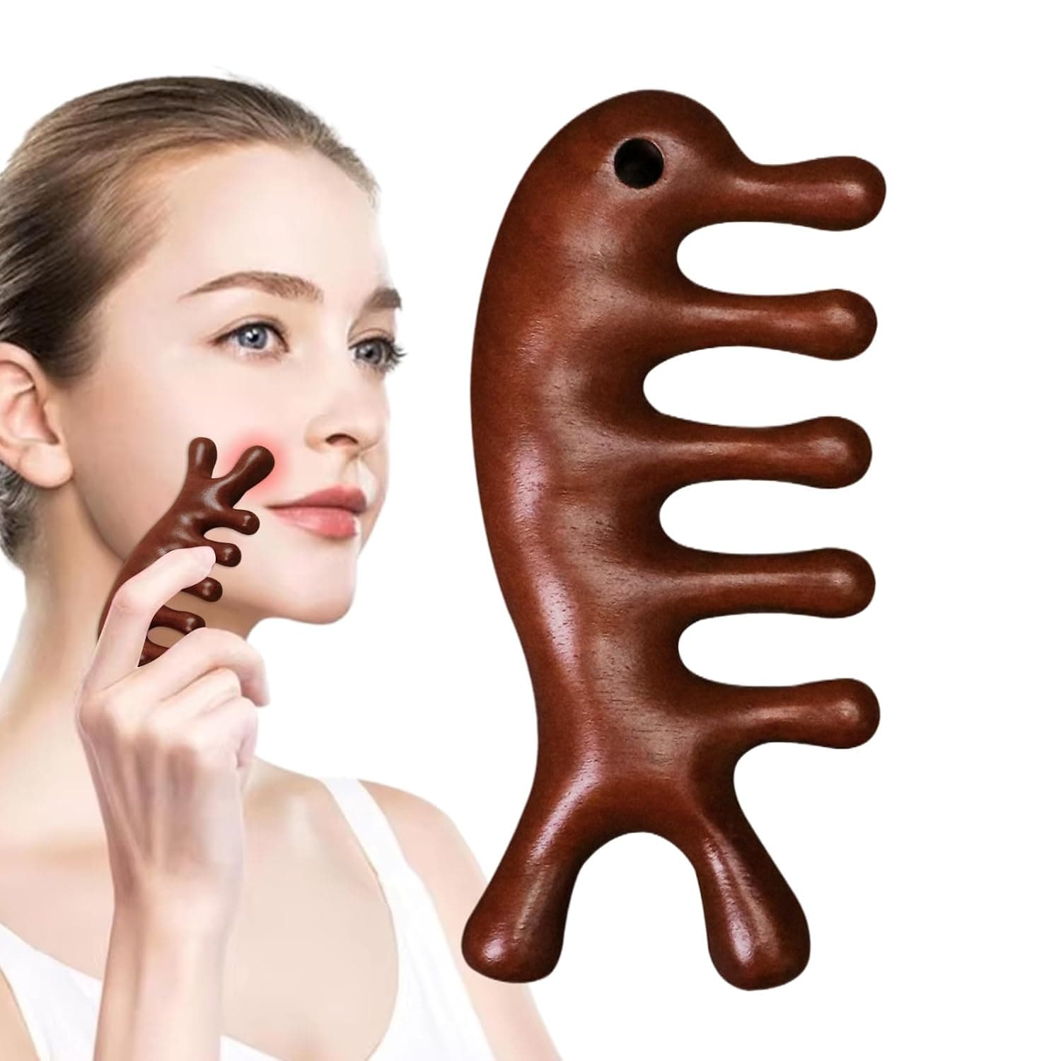 Wood Scalp Massager Health Care Beauty Personal Care Supply Neck Body | 4-in-1 Wood Natural Massage Comb Health Accessory for Back Neck Body Spa Home Travle Shower Yoga Relaxation Facial Sa