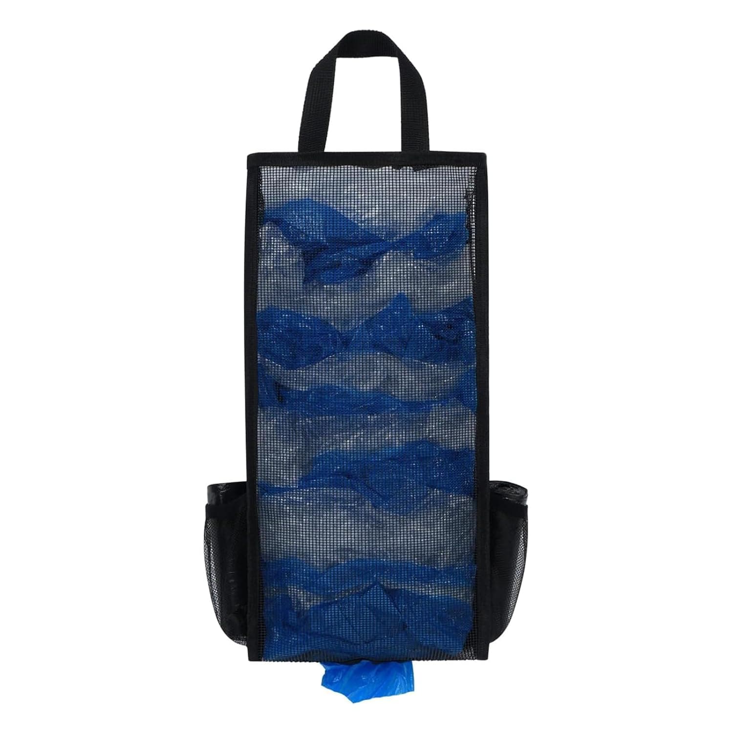 Plastic Bag Holder, Wall Mount Reusable Grocery Organizer, Trash Dispenser Storage Container for Kitchen, Home Goods, Shopping Baggie, Sock Organizer Cabinet Bags Storage, Lightweight Holder Black