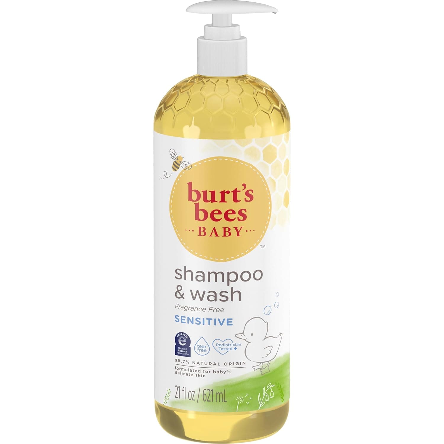Baby Shampoo & Wash, Burt'S Bees Sensitive Body Care, Unscented, Fragrance & Tear Free, All Natural, 21 Ounce