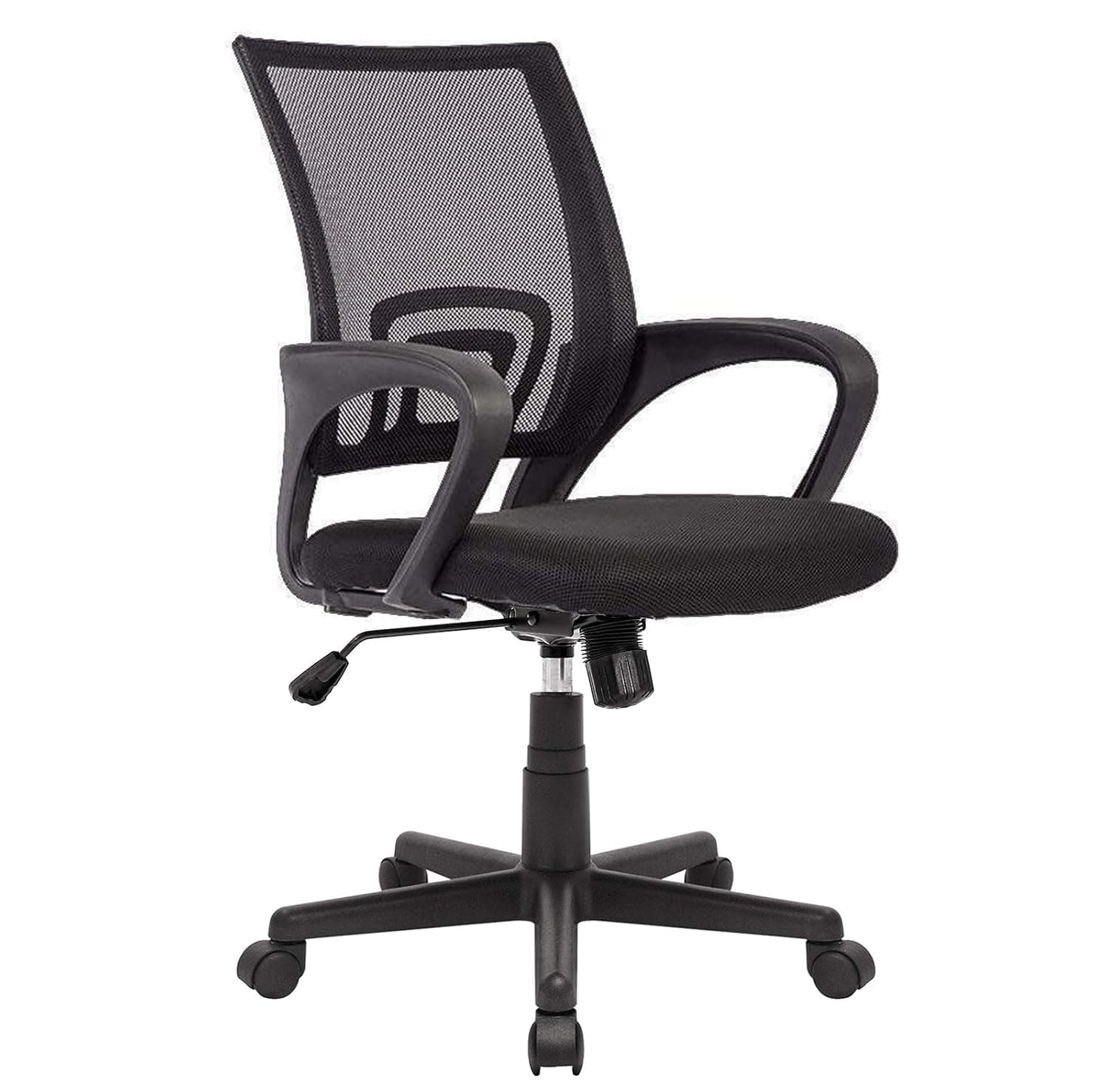 OFIKA 300LBS Office Ergonomic Desk, Adjustable Task for Lumbar Back Support, Mesh Back Computer, Rolling Swivel and Armrest, Modern Executive Home Office Desk (Black)