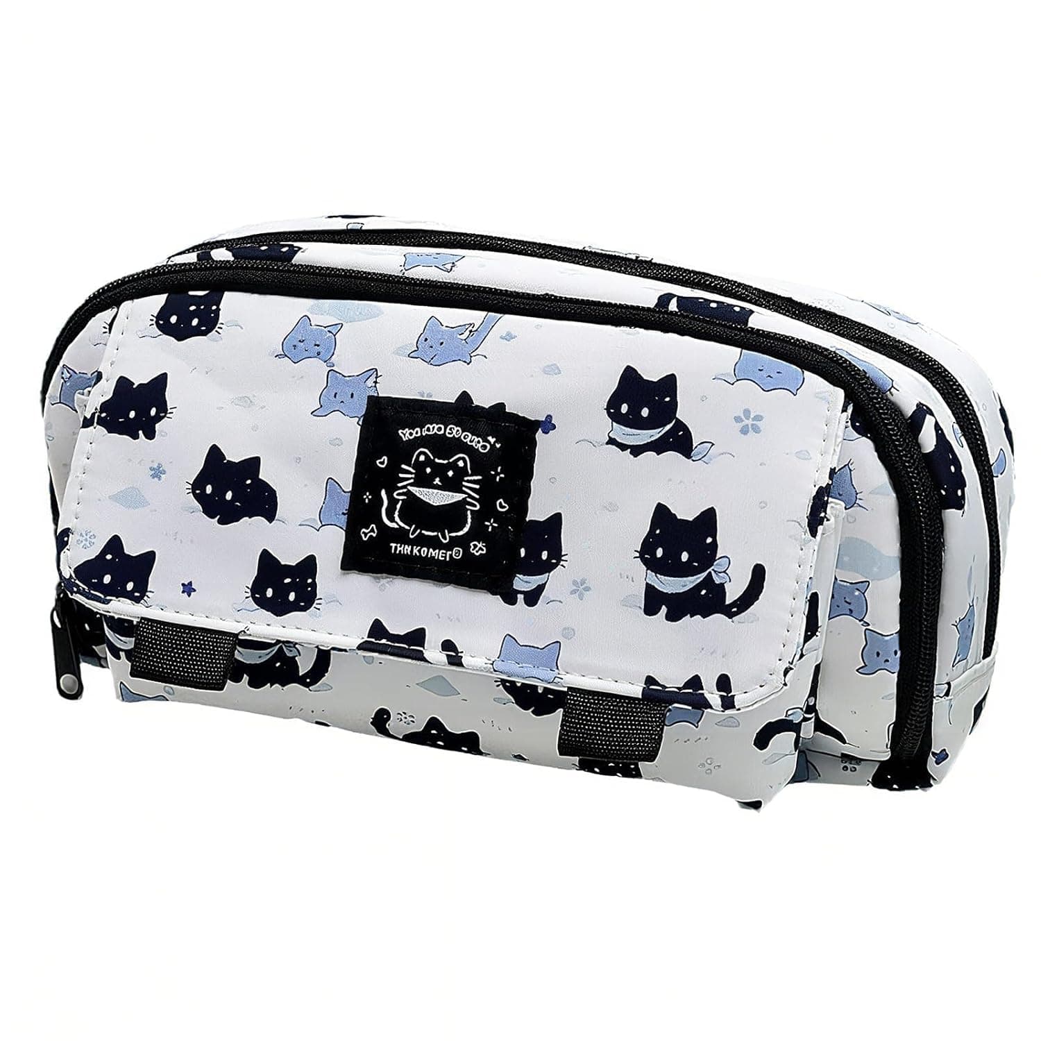 Bukela Cute Cat Pencil Case, Multifunctional School Office Organizer, Durable and Personalized Design, Large Capacity Stationery Bag for Children, Girls and Boys