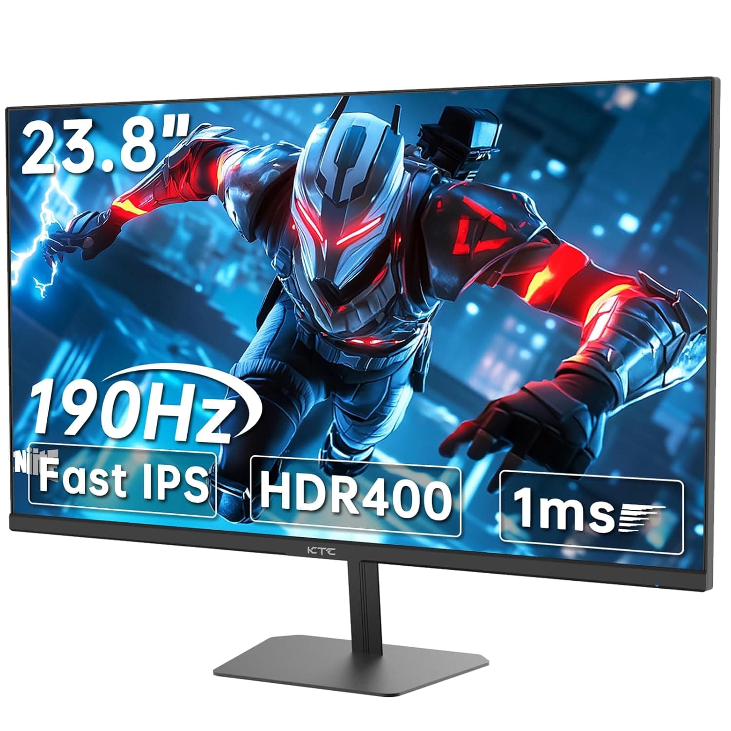 KTC 24 inch 190Hz/180Hz Gaming Monitor,HDR 400 Fast IPS Screen,FHD 1080P Monitor,133% sRGB,AdaptiveSync,1ms Response Time,HDMI *2&DP*1,Tilt Adjustable, Eye Care
