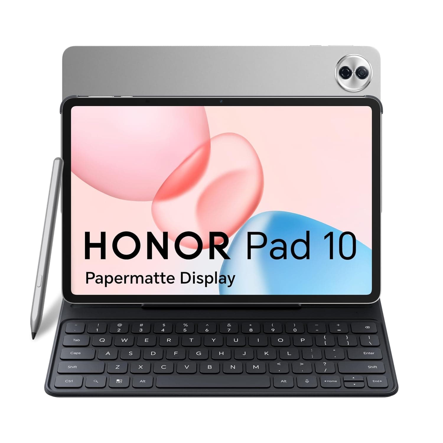 HONOR Pad 10 Papermatte Display 12.1 Inch Wi-Fi Tablet 8GB RAM 256GB ROM Gray Bundle with Free Keyboard Case & Honor Choice Pencil - Middle East Version