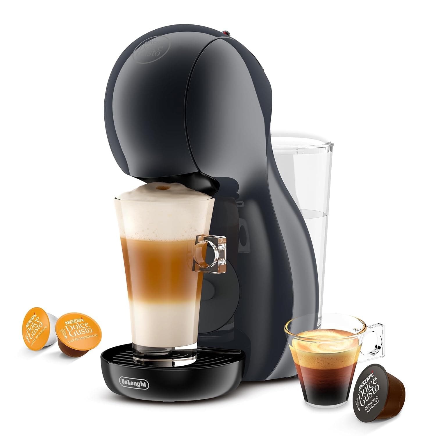 De'Longhi Nescafé Dolce Gusto Piccolo XS EDG210.A Coffee Capsule Machine with Compact Design, Auto Shut-Off, Hot and Cold Drinks, 15 Bar Pressure, Black