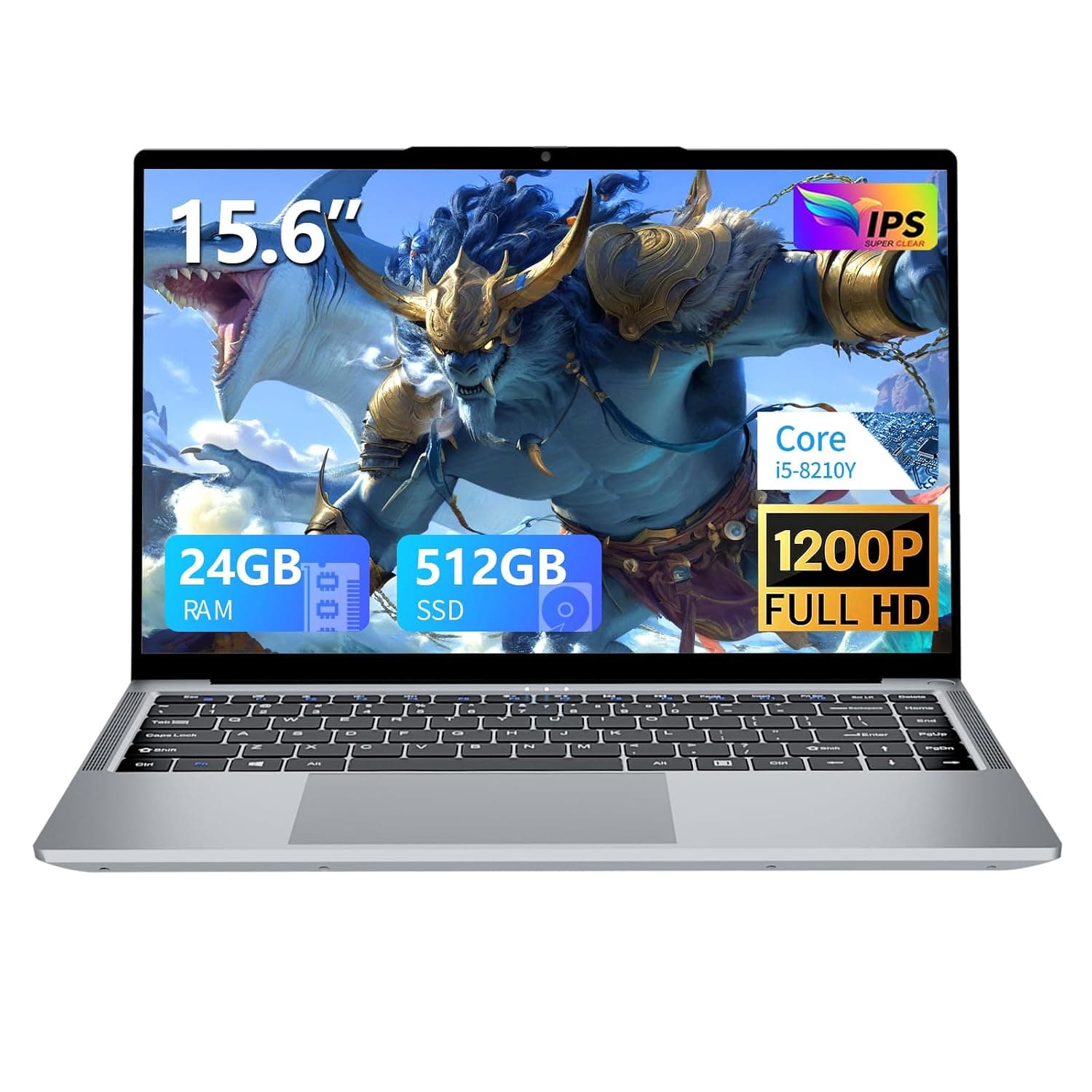 Gaming Laptop i5, 15.6 inch Laptops, Laptop Computer Up to 3.60GHZ,Traditional Laptops Computers for 24GB RAM 512GB SSD, Business Lap top Full HD 1920X1200 Display 180 Angle Opening