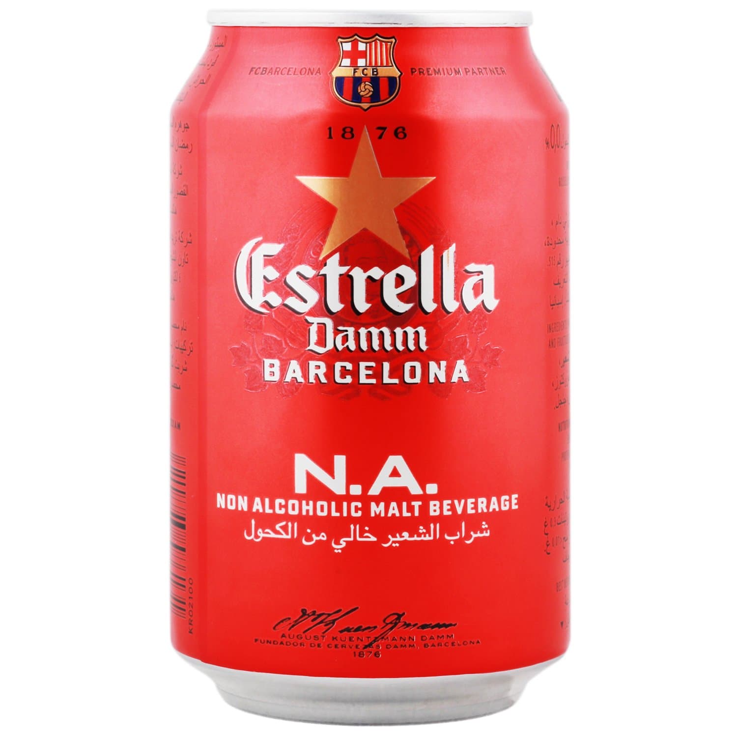 Estrella Non Alcoholic Malt Beverage, Can, 330 ml