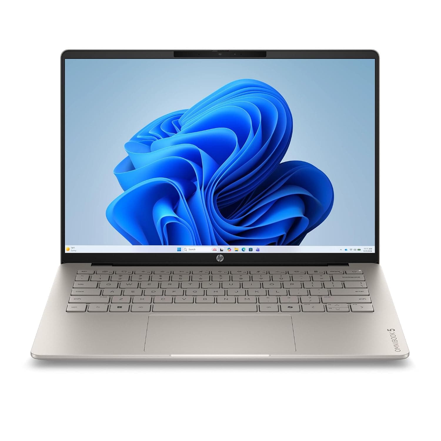 HP OmniBook 5 Laptop 14-hk0004nx,14" 2K, Intel Core 5 120U, Intel Graphics, 16GB RAM, 512GB SSD, Windows 11 Home, Sahara silver - D81BPEA