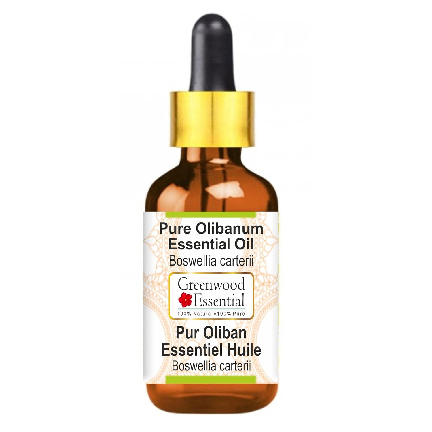Greenwood Essential Pure Olibanum Essential Oil (Boswellia carterii) Steam Distilled with Glass Dropper 15ml (0.50 oz)