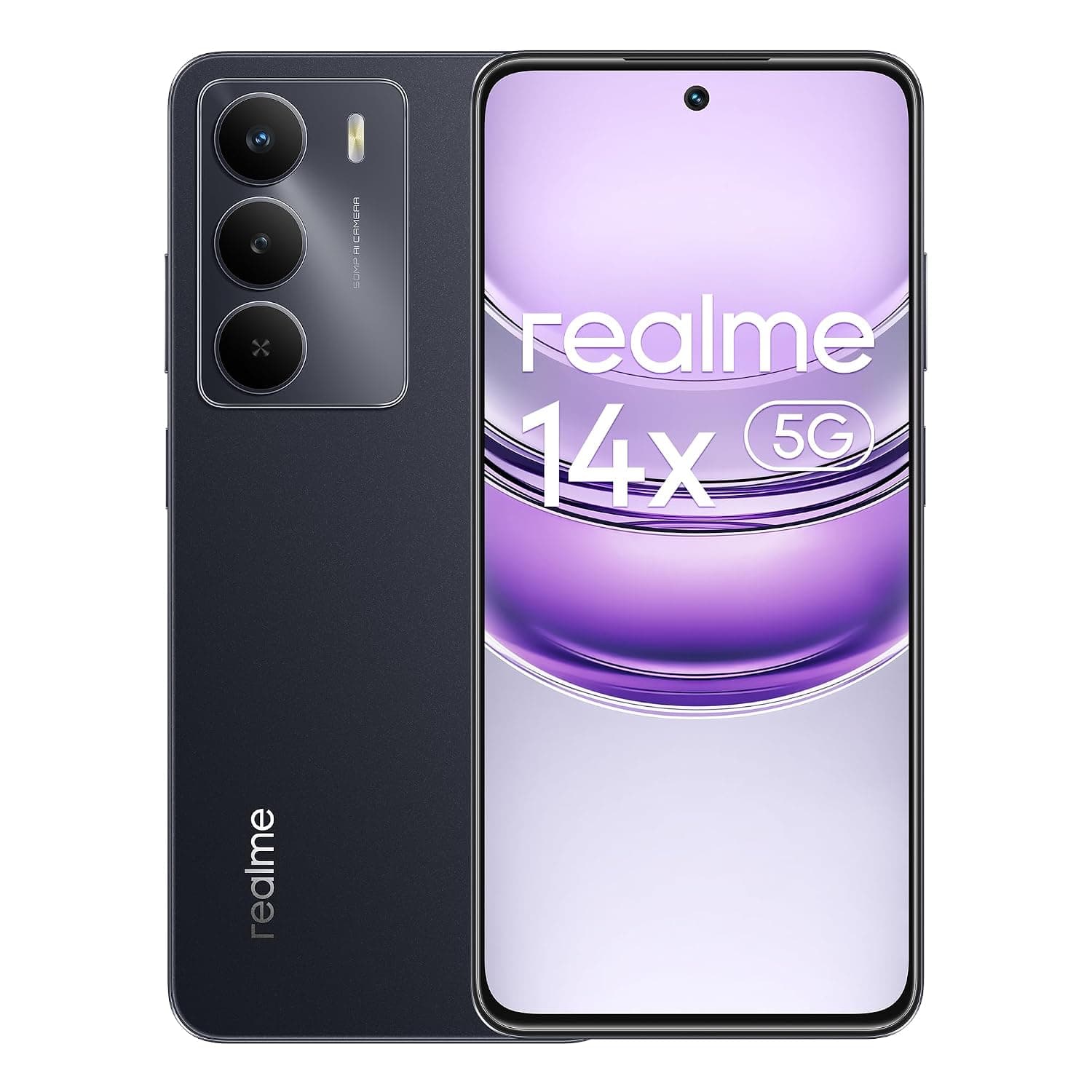 Realme 14x Dual-SIM 128GB ROM + 6GB RAM (GSM Only | No CDMA) Factory Unlocked 5G Smartphone (Carbon Black) - International Version
