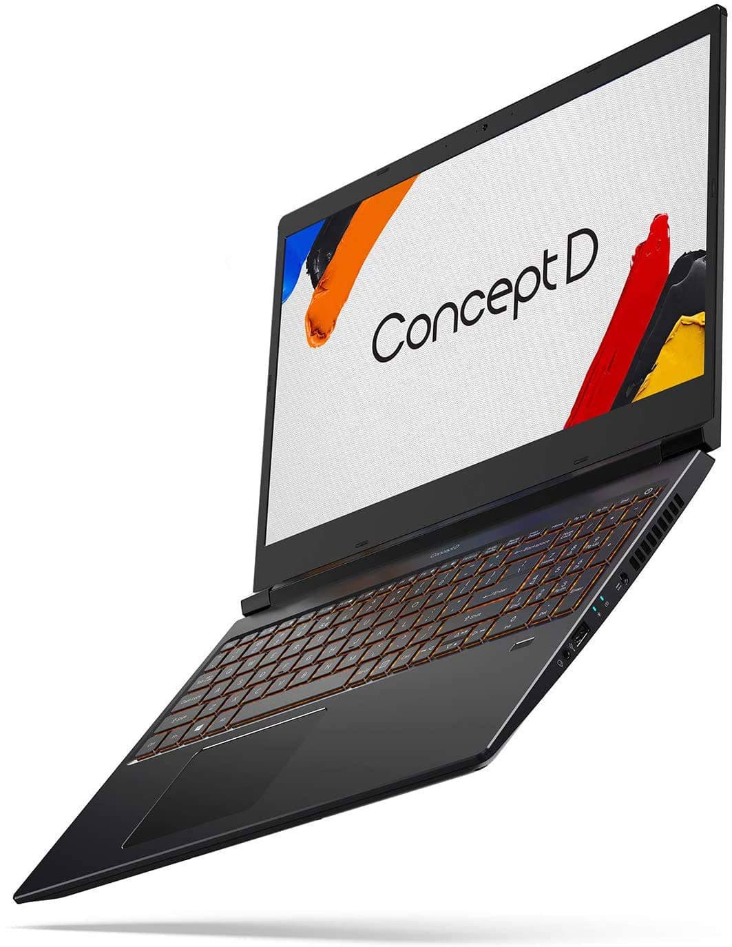 acer ConceptD 3 CN315-71-791U Creator Laptop, Intel Core i7-9750H, NVIDIA GeForce GTX 1650, NVIDIA Studio, 15.6" FHD IPS, 100% DCI-P3 Color Gamut, Pantone Validated, Delta E<2, 16GB DDR4,