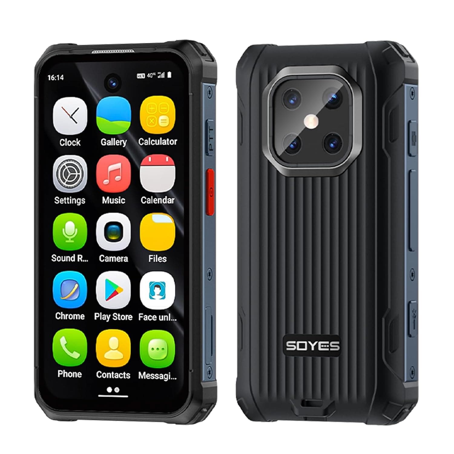S10 Max Mini 4G Smartphones, 3.5-in Small Screen Cell Phone, Octa Core Dual SIM 3800mAh, Face Recognition Side Fingerprint Unlocked Android Phones, Mobile Phones with NFC (Black,6G+128GB)