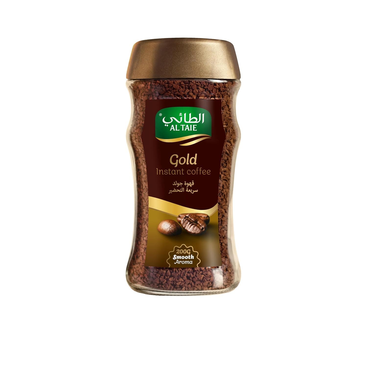 Al Taie Gold Instant Coffee 200g- Premium Smooth & Aromatic Instant Coffee- Rich Full-Bodied Flavor- Easy Dissolve Granules- Perfect for Daily Coffee Enjoyment