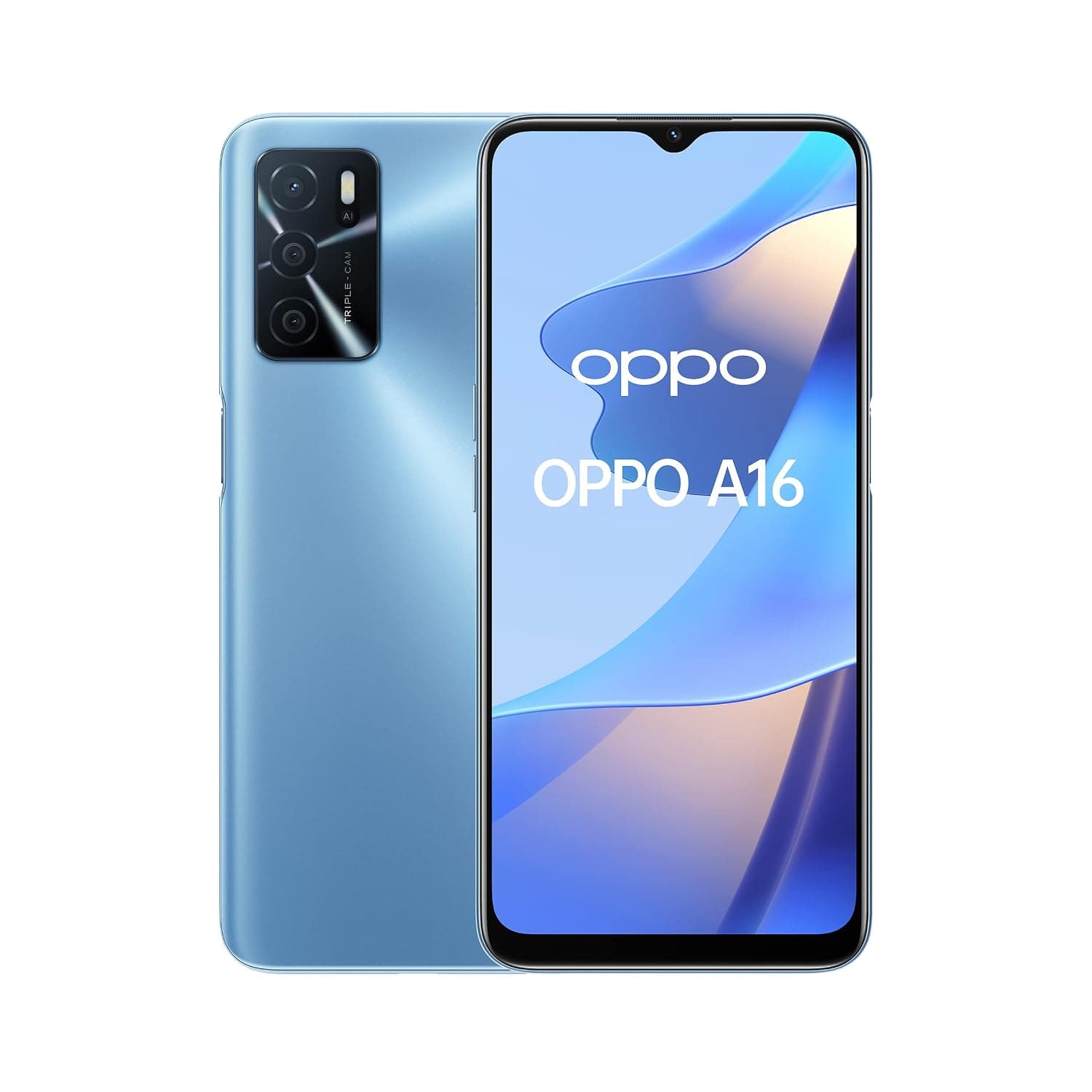 Oppo A16 Dual-SIM 32GB ROM + 3GB RAM (GSM Only | No CDMA) Factory Unlocked 4G/LTE Smart Phone (Pearl Blue) - International Version